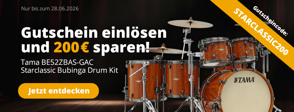Tama Starclassic Bubinga Drum Kit 200 Euro Gutschein