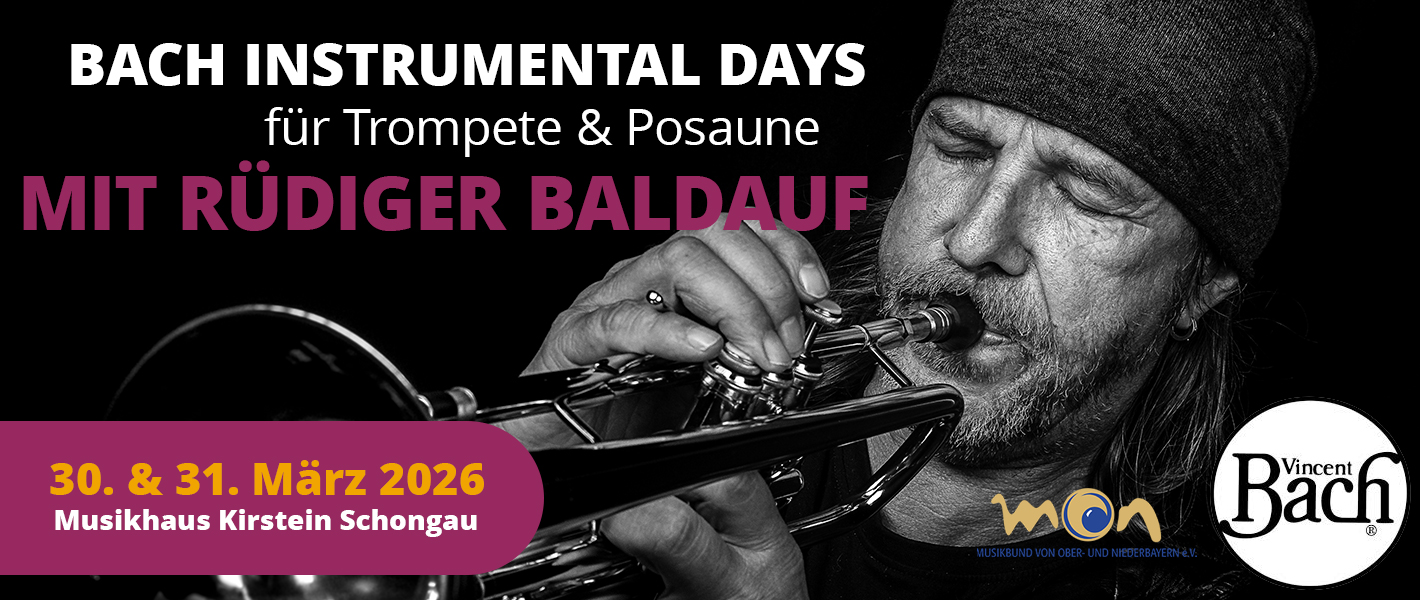 Bach Instrumental Days mit Rüdiger Baldauf im Musikhaus Kirstein.