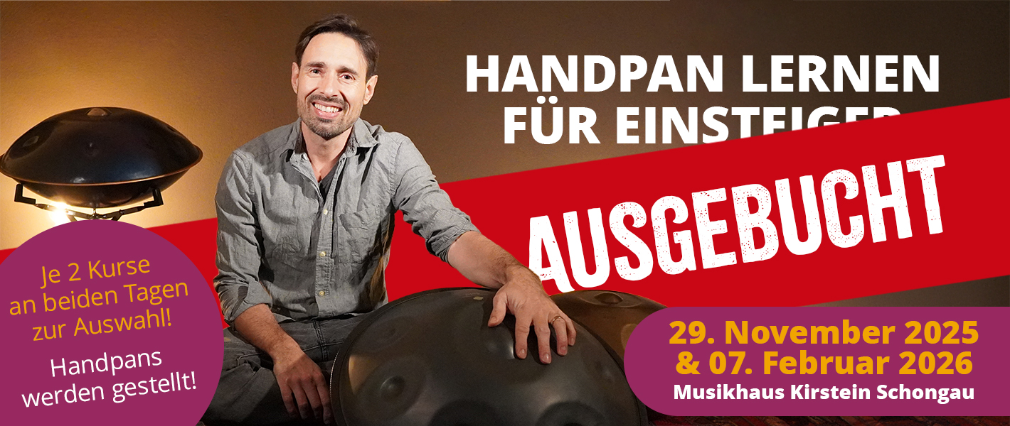 Handpan-Workshop für Einsteiger mit Benni Pfeifer im Musikhaus Kirstein