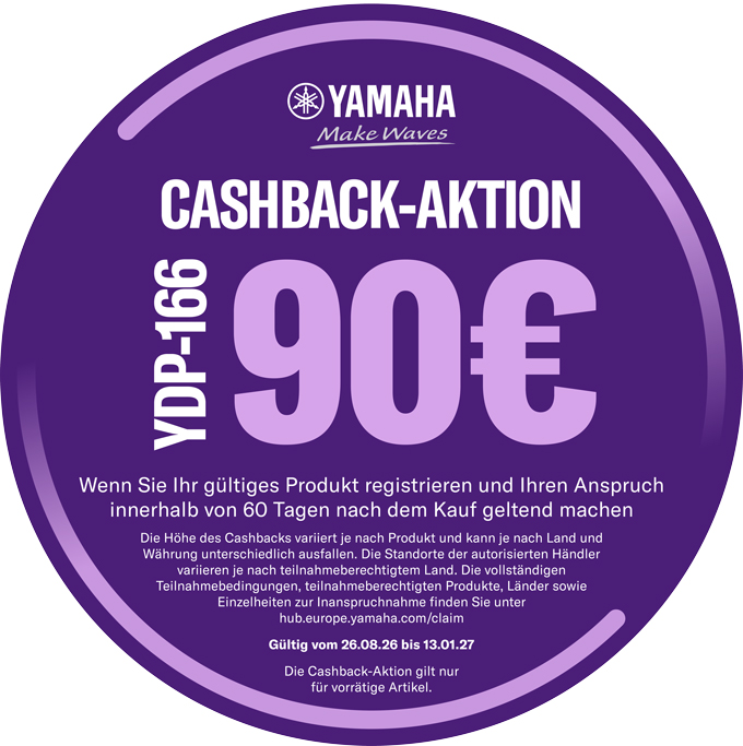 RTM069 Yamaha Play now YDP-166 90 Euro Cashback